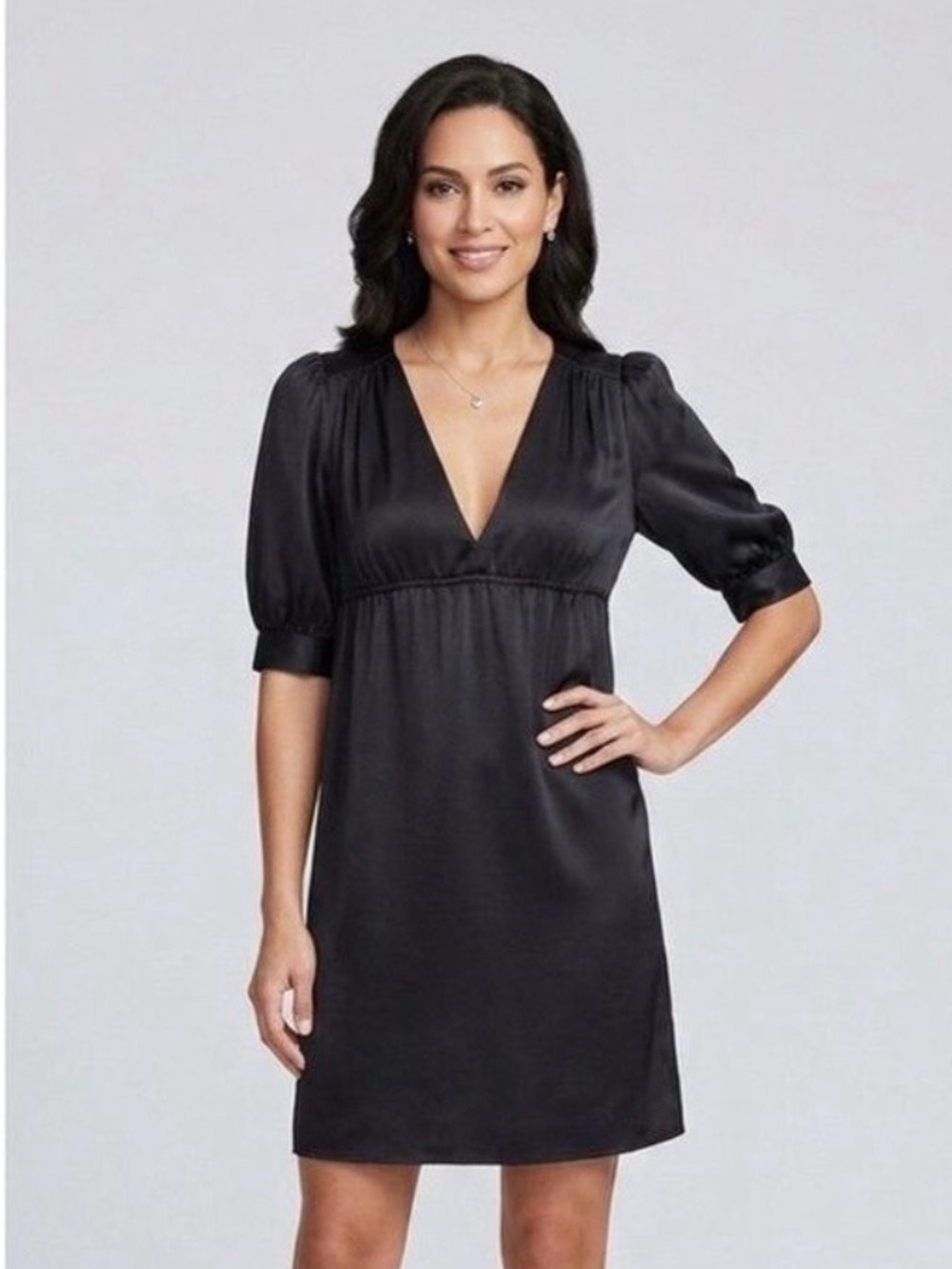 Amanda Uprichard 100% Silk Mini Dress Small Black Little Black Dress LBD Party
